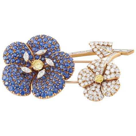 cartier tie pin|cartier flower pin tanzanite.